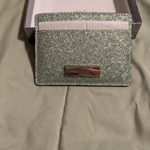 Kate Spade Silver Glitter Card Case - Picture 5 of 7